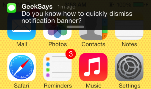 iOS 7 banner notificari - iDevice.ro