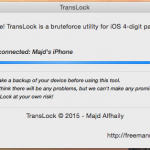 TransLock sparge cod de siguranta iPhone iPad