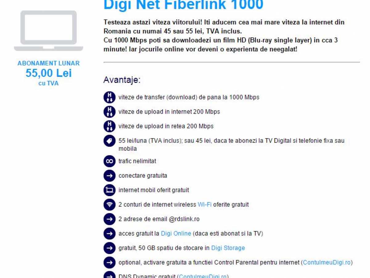Rcs Rds Creste Vitezele Digi Net Fiberlink Ofera 300 Mbps Download Si 200 Mbps Upload International Idevice Ro