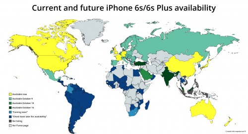 harta lansari iPhone 6S si iPhone 6S Plus