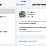 iOS 9.3.1 problema accesare link