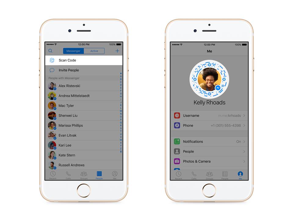 Facebook Messenger conectare cod