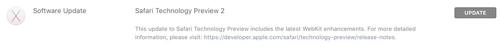 Safari Technology Preview update