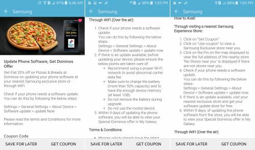 Samsung pizza actualizare Android