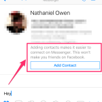 facebook messenger adaugare contacte