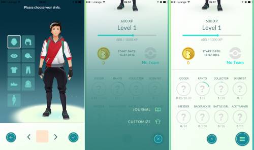 personalizare avatar pokemon go