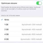 ios 10 muzica optimizare spatiu