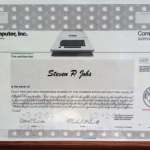 steve jobs certificat actionar