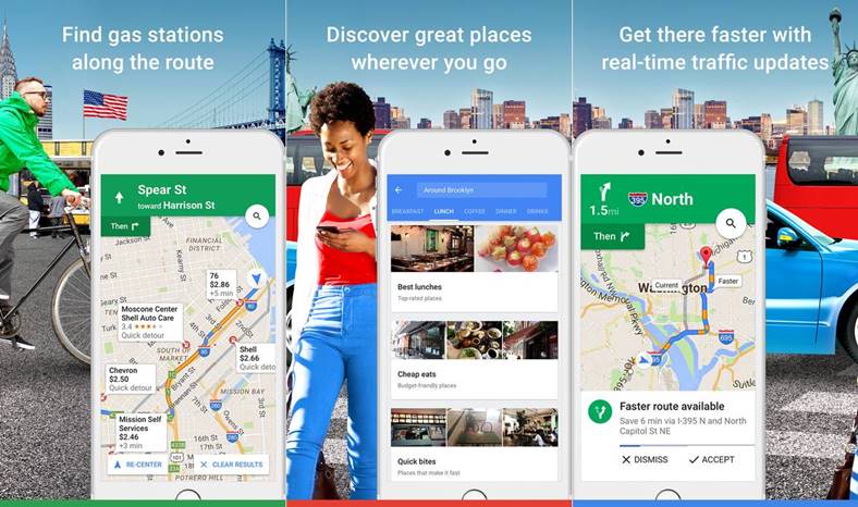 Google Maps navigatie iphone ipad