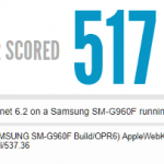 Samsung Galaxy S9 browser benchmark