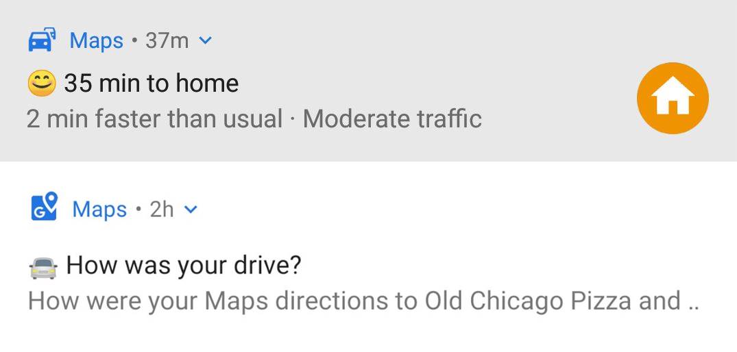 Google Maps alerte emoji