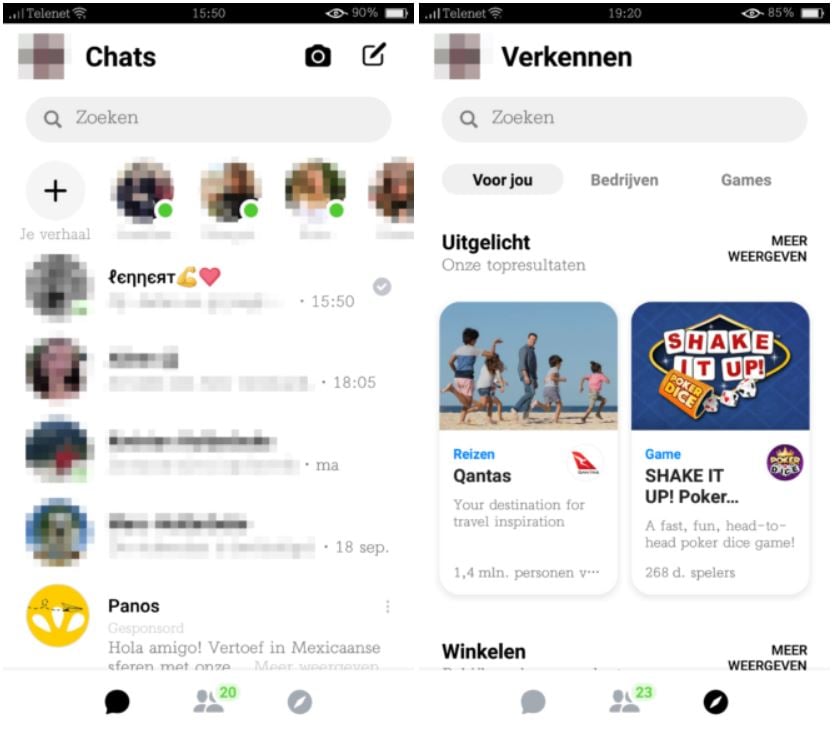 Facebook Messenger desig nou 1