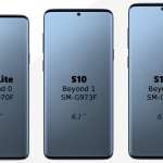 Samsung GALAXY S10 modele schita