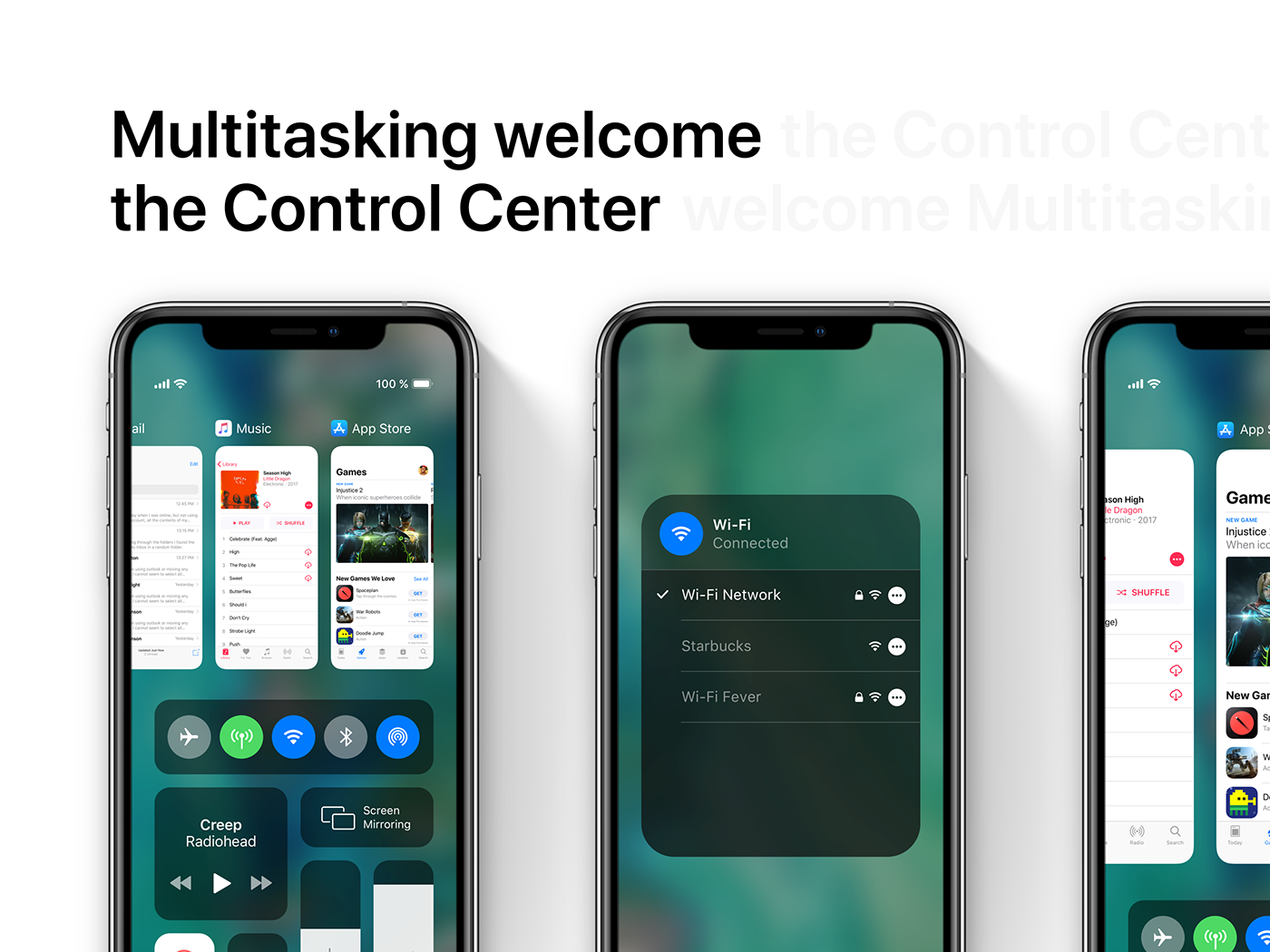 iOS 13 concept control center