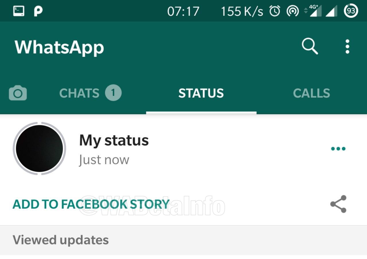 WhatsApp stories facebook