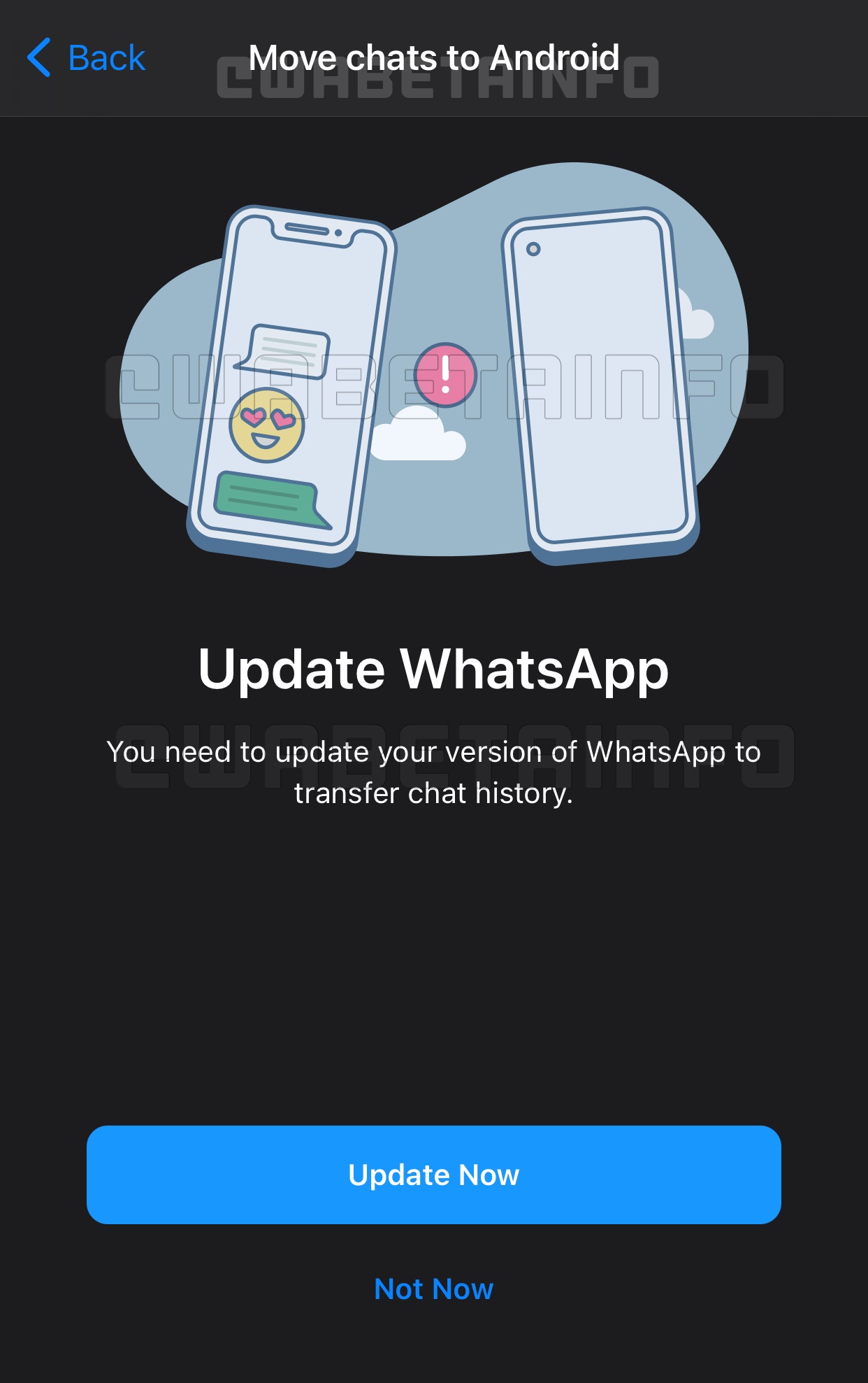 WhatsApp Migration Conversations iPhone Android