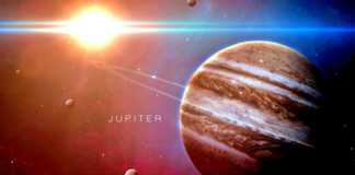 Planeta Jupiter zbor