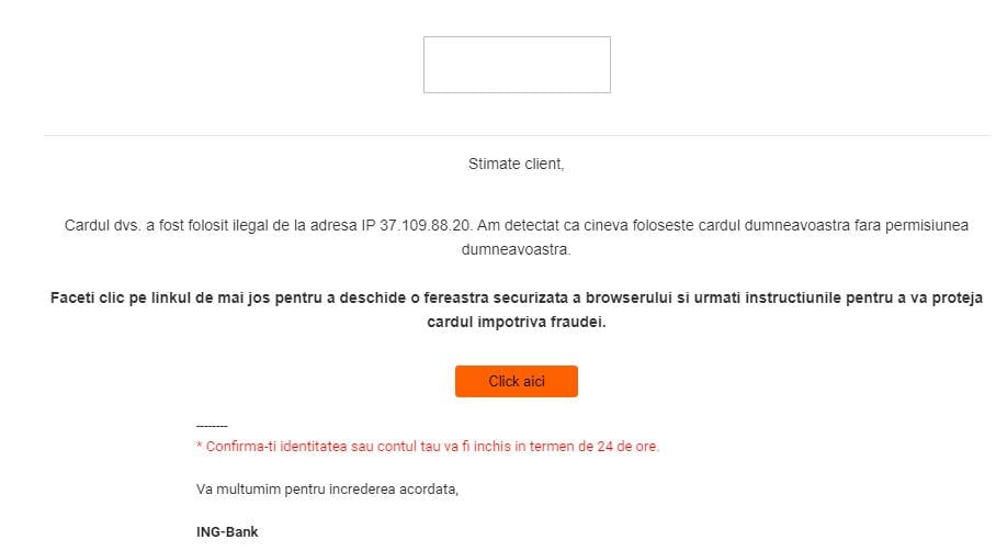 ING Bank Serioasa ATENTIONARE Noua Clientii Toata Romania email fals