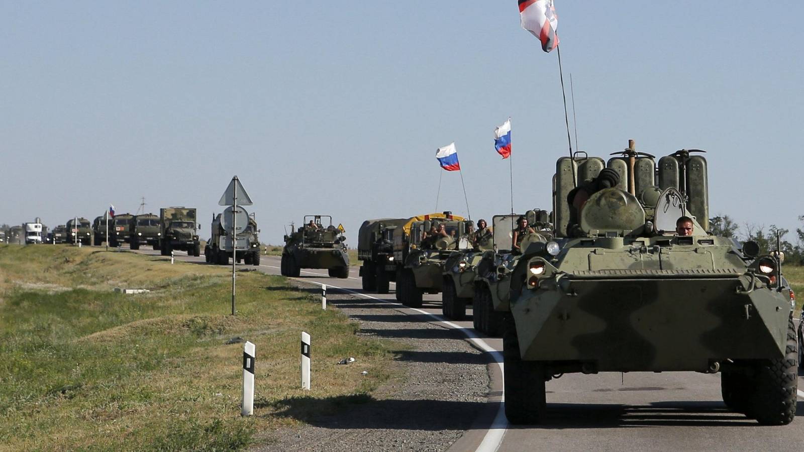 VIDEO Coloana Militara Armatei Ruse Filmata Granita Ucrainei