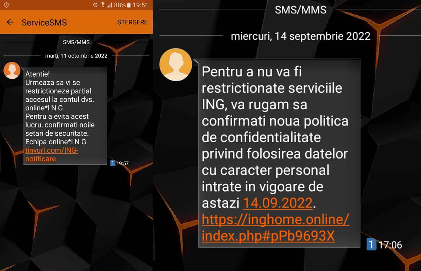 AVERTIZAREA Clientii ING Bank Pericolul Sunt Vizati sms malitios