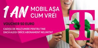 Telekom Mobile oferă un voucher de 50 de euro clienților care aleg orice abonament NELIMITAT, de la 7 eurolună