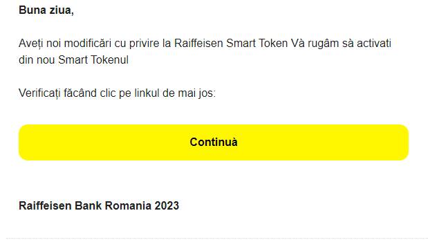 Clientilor Raiffeisen Bank Transmite AVERTISMENT Serios token