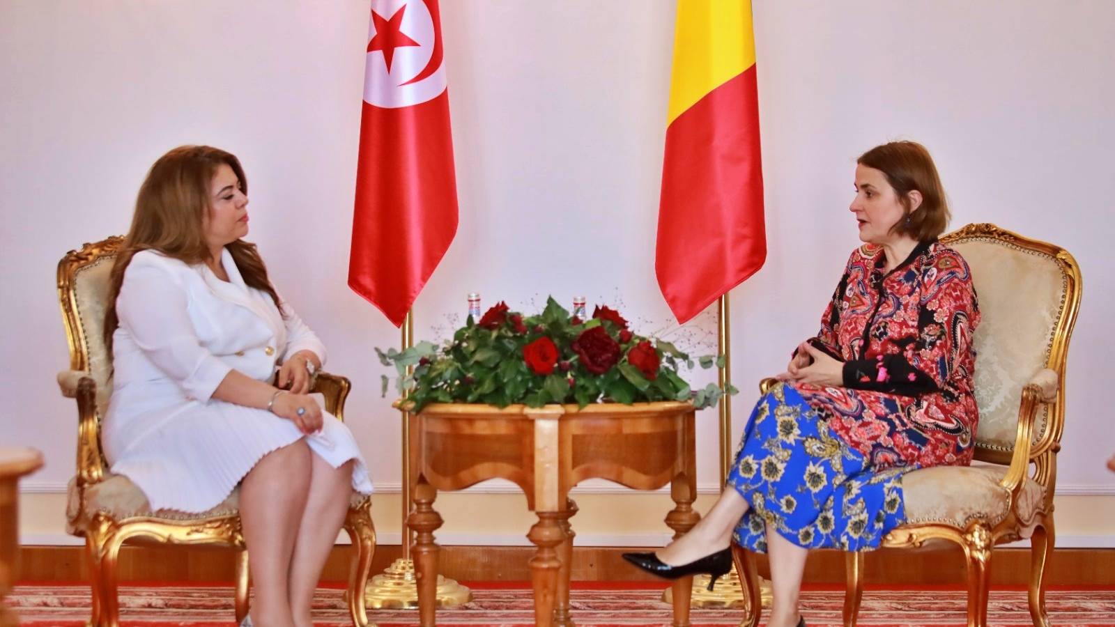 MAE Intalnire intre Luminita Odobescu si Ambasadoarea Tunisiei in Romania