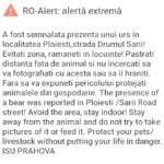 RO-ALERT Mesajul de Alerta care a Pus in Garda Romanii din Ploiesti urs