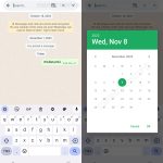 WhatsApp mesaje calendar cautare