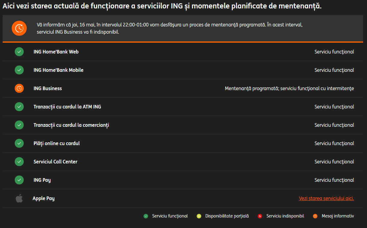 ING Bank Emis ATENTIONARE Oficiala ULTIM MOMENT Clientii Romania lucrari