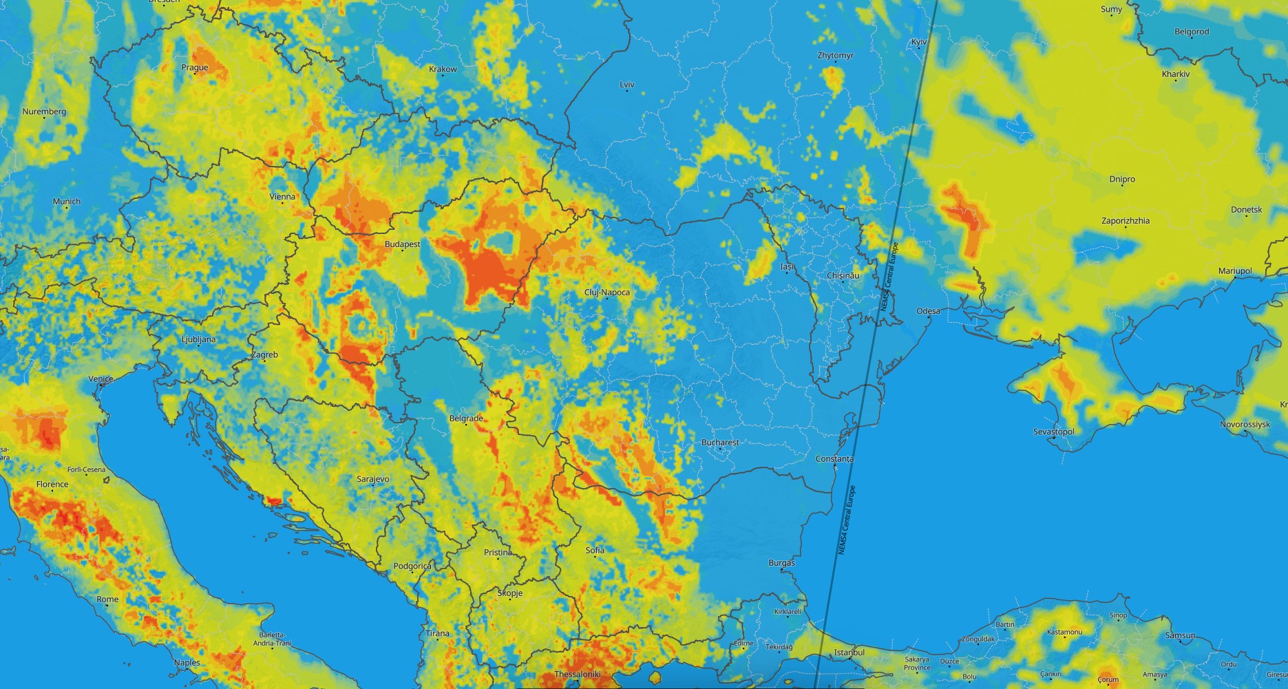 ALERTA Meteorologica ANM Cod PORTOCALIU NOWCASTING Oficiala ULTIM MOMENT Romania 25 Iulie 2024