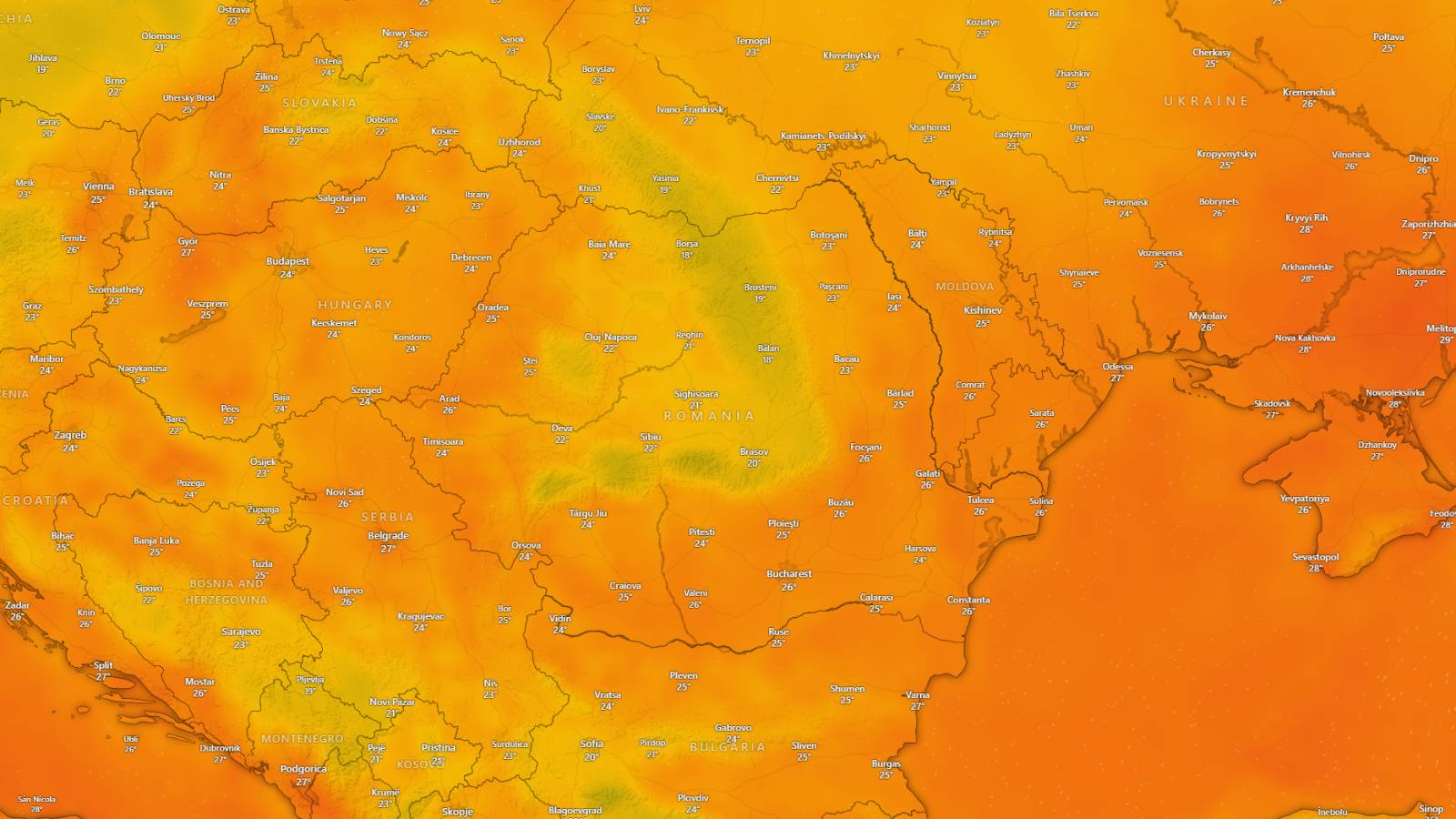 ANM ATENTIONAREA Oficiala NOWCASTING Meteorologica ULTIM MOMENT Romania 28 Iulie 2024