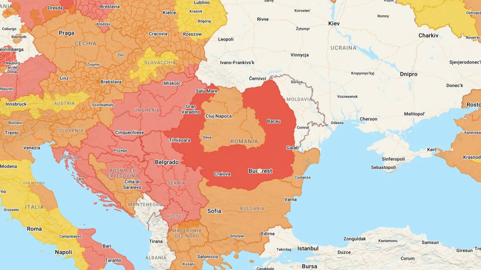 ANM AVERTIZARE Oficiala NOWCASTING Meteorologica ULTIMA ORA 12 Iulie 2024 Romania