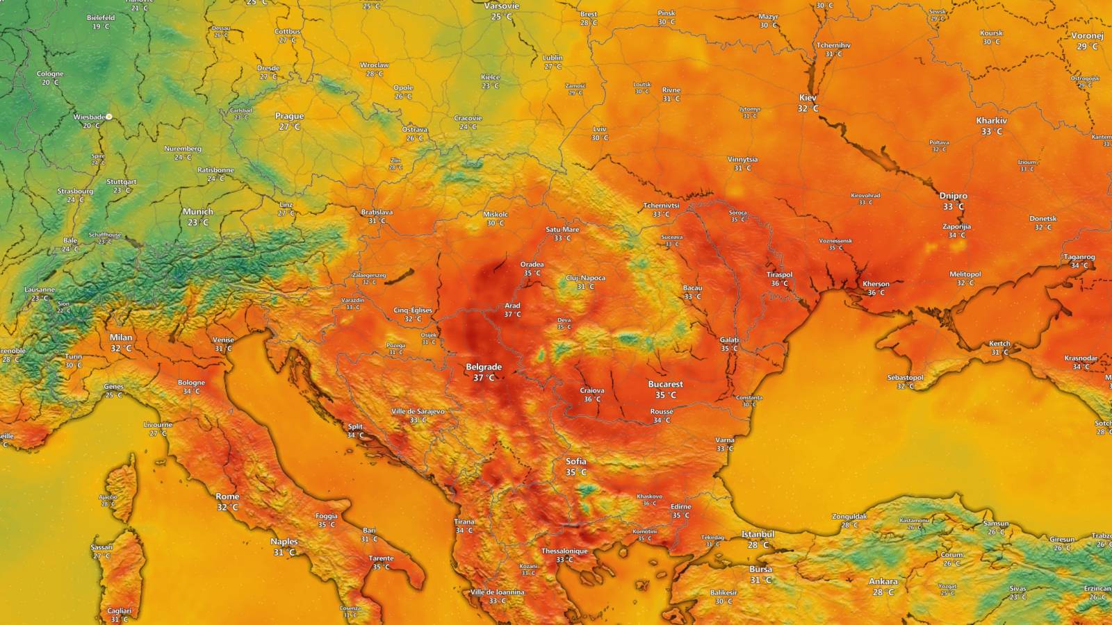 Codurile Meteorologice ANM AVERTIZARE NOWCASTING ULTIM MOMENT Romania 16 Iulie 2024