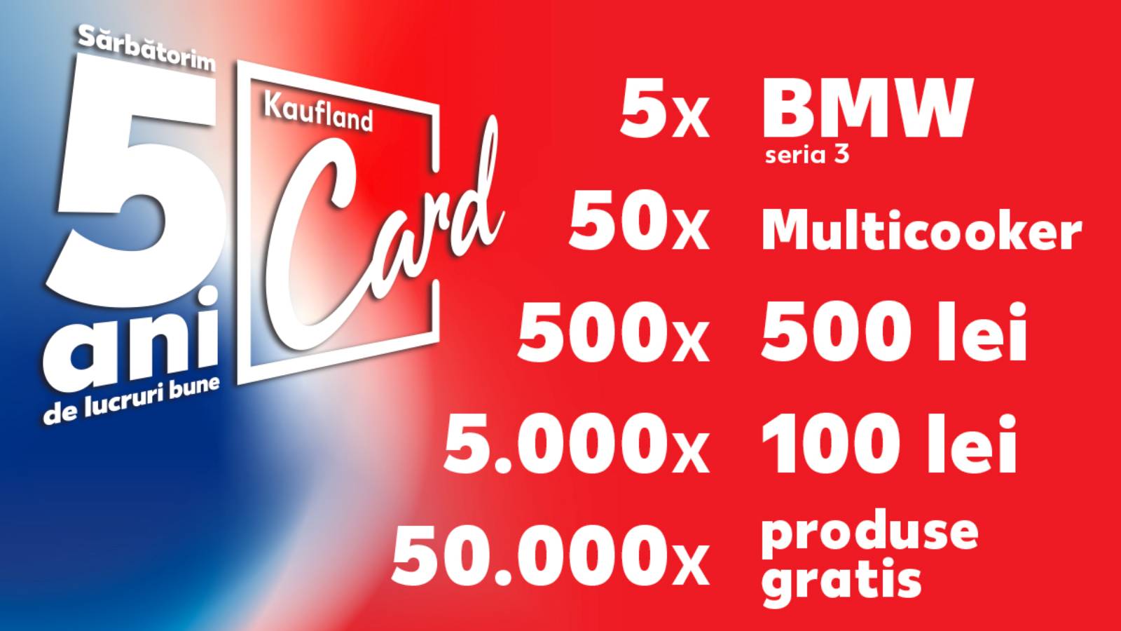 kaufland card 5 ani tombola